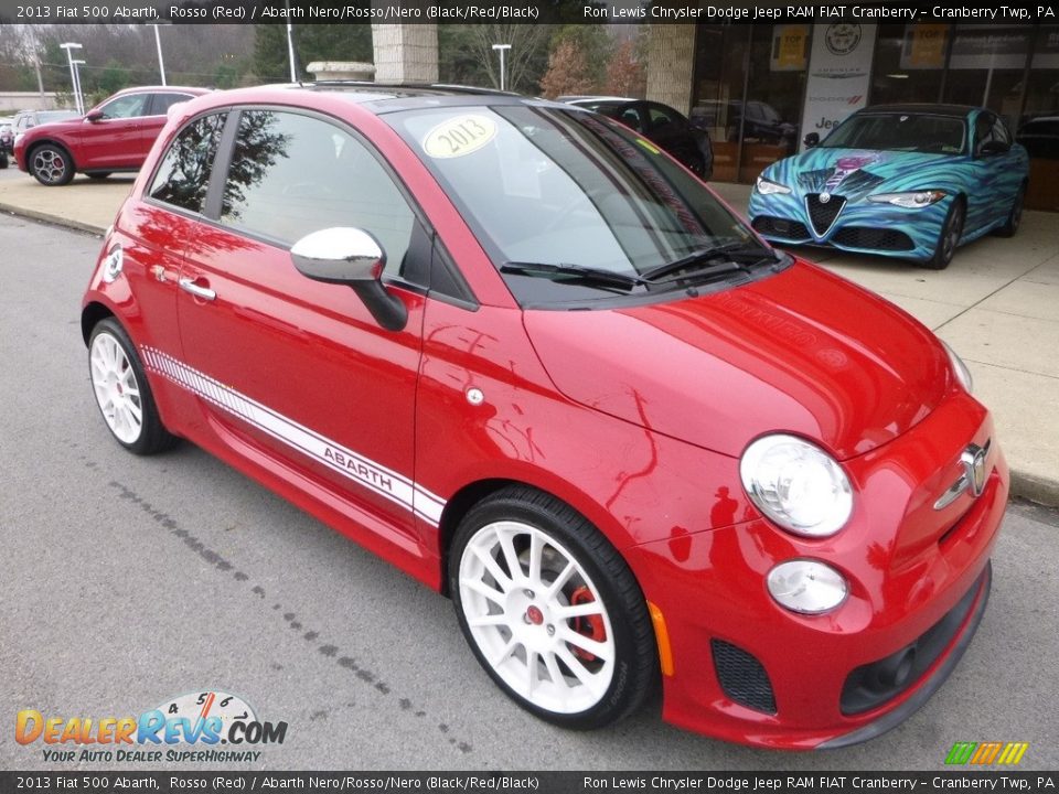 2013 Fiat 500 Abarth Rosso (Red) / Abarth Nero/Rosso/Nero (Black/Red/Black) Photo #3