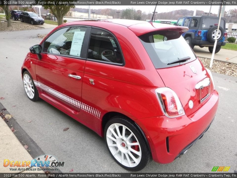 2013 Fiat 500 Abarth Rosso (Red) / Abarth Nero/Rosso/Nero (Black/Red/Black) Photo #7