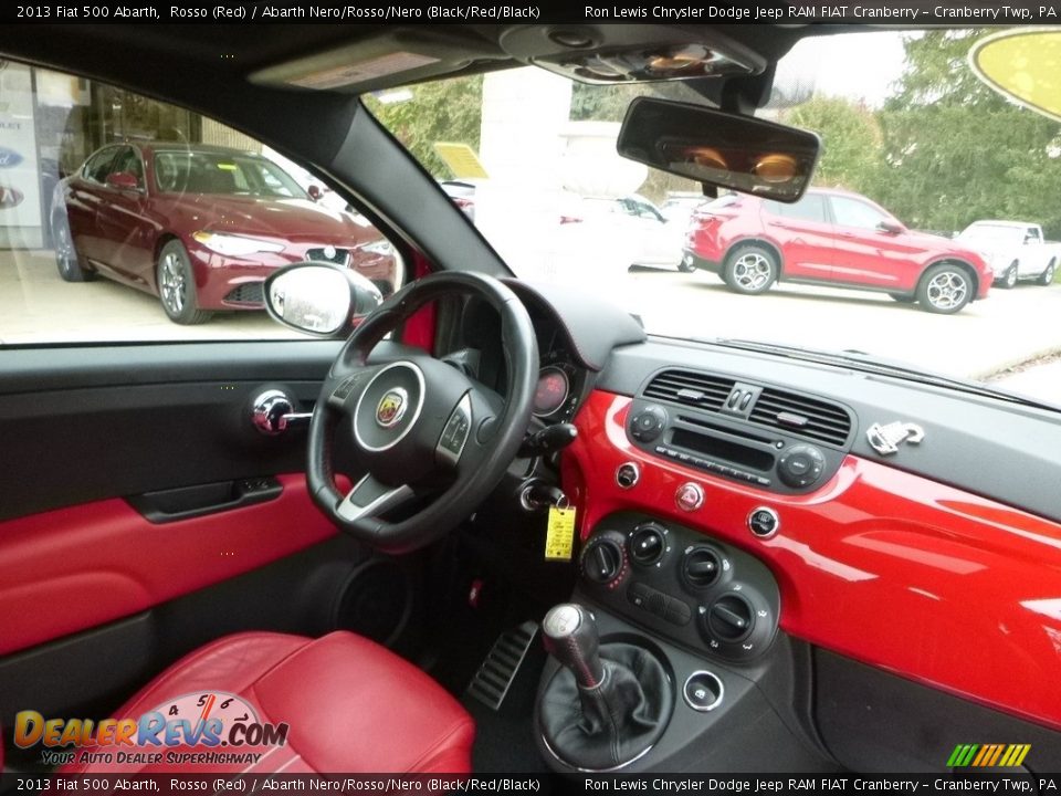 2013 Fiat 500 Abarth Rosso (Red) / Abarth Nero/Rosso/Nero (Black/Red/Black) Photo #11