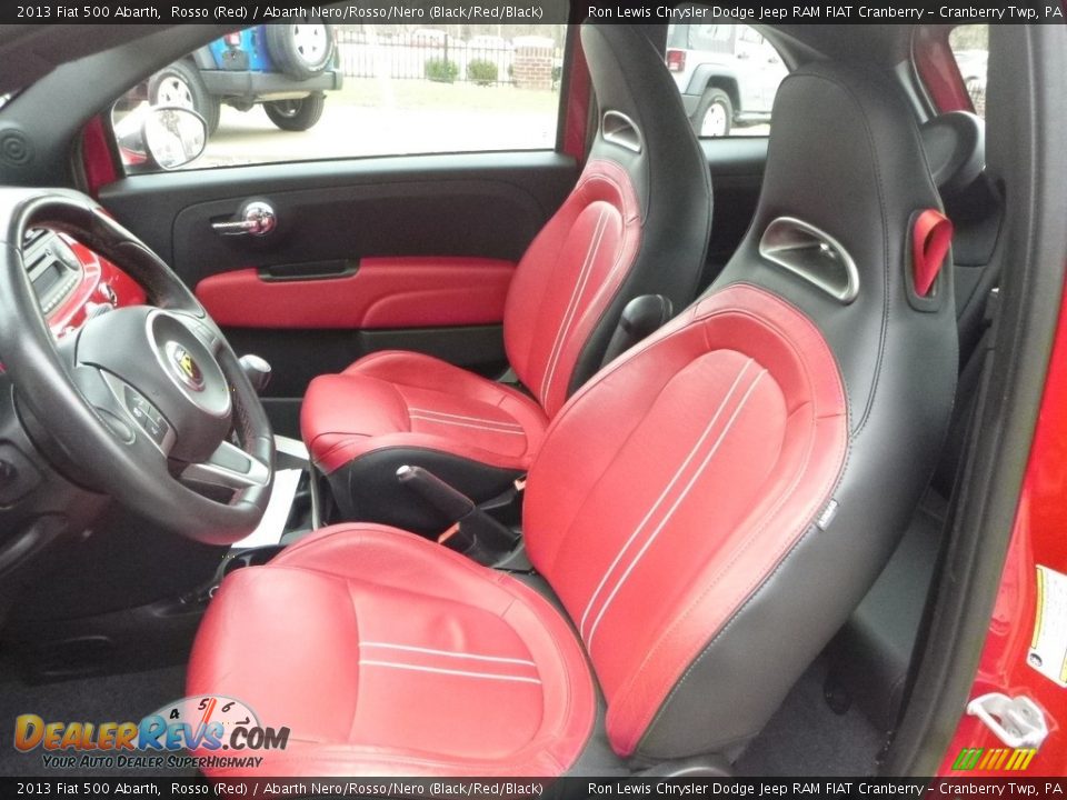 2013 Fiat 500 Abarth Rosso (Red) / Abarth Nero/Rosso/Nero (Black/Red/Black) Photo #15