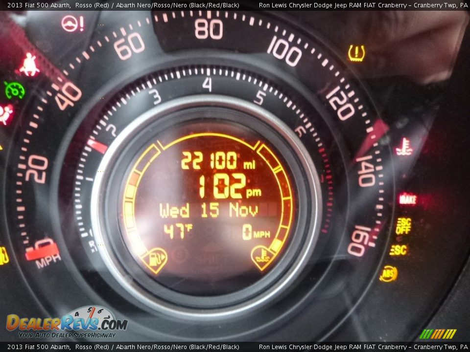 2013 Fiat 500 Abarth Rosso (Red) / Abarth Nero/Rosso/Nero (Black/Red/Black) Photo #19