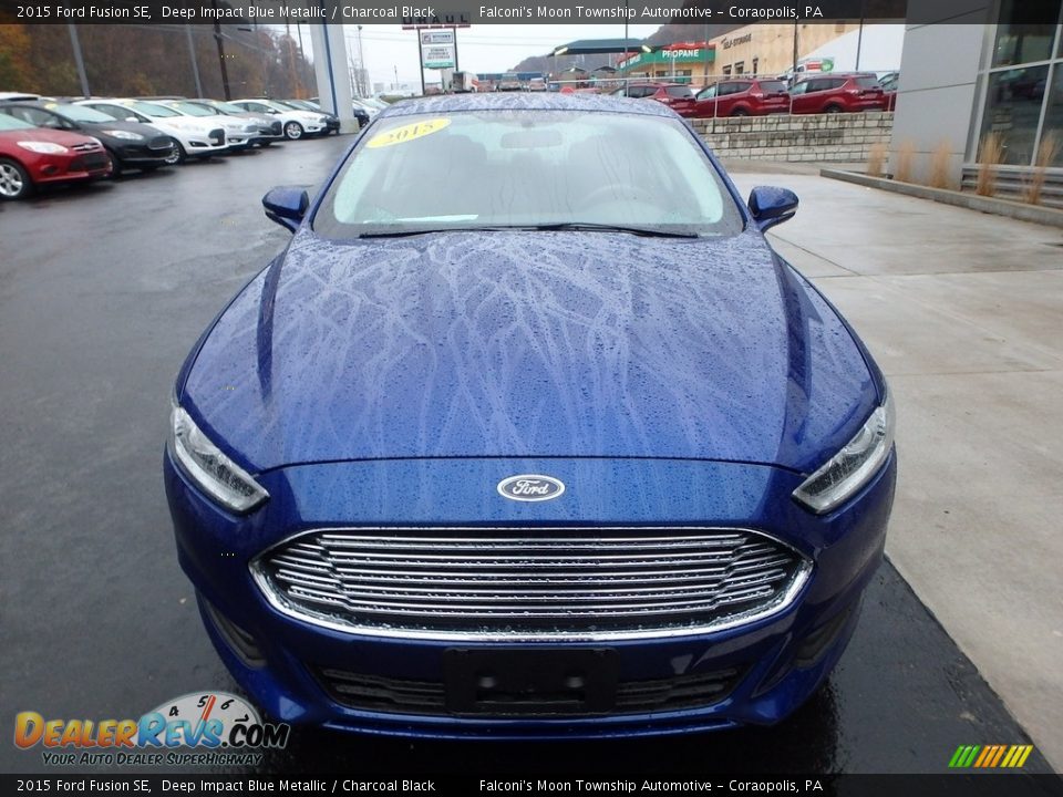 2015 Ford Fusion SE Deep Impact Blue Metallic / Charcoal Black Photo #7