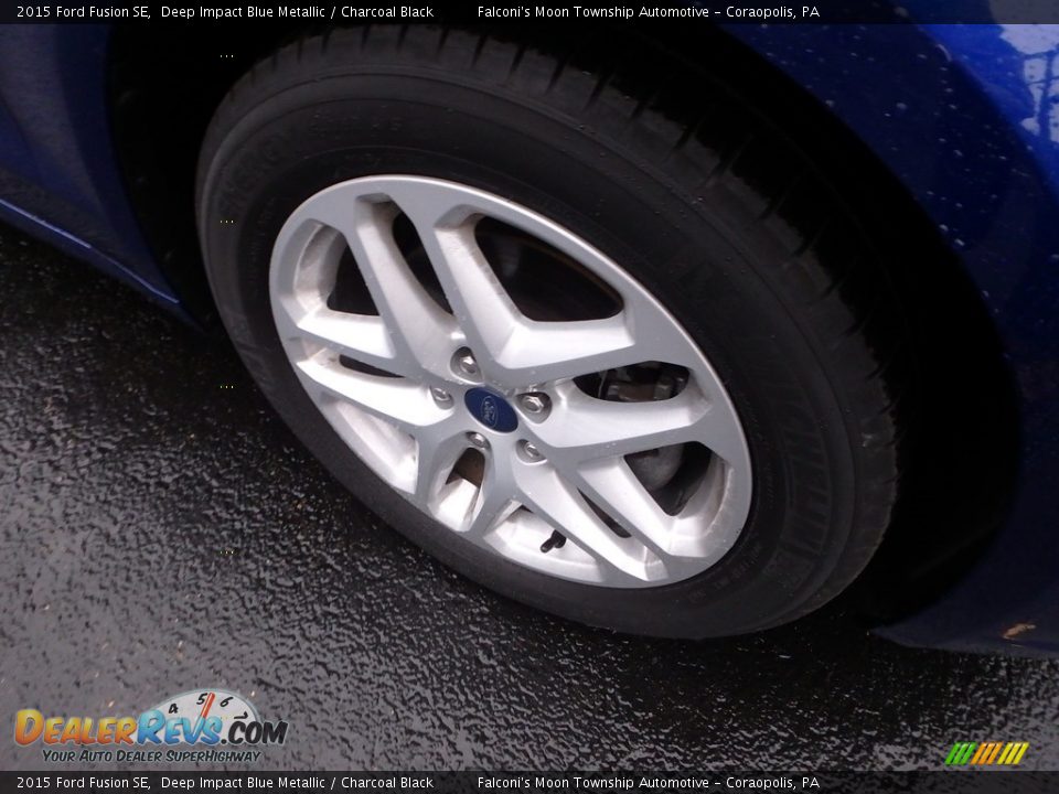 2015 Ford Fusion SE Deep Impact Blue Metallic / Charcoal Black Photo #9