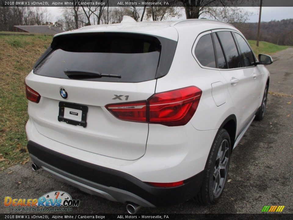 2018 BMW X1 xDrive28i Alpine White / Canberra Beige Photo #3
