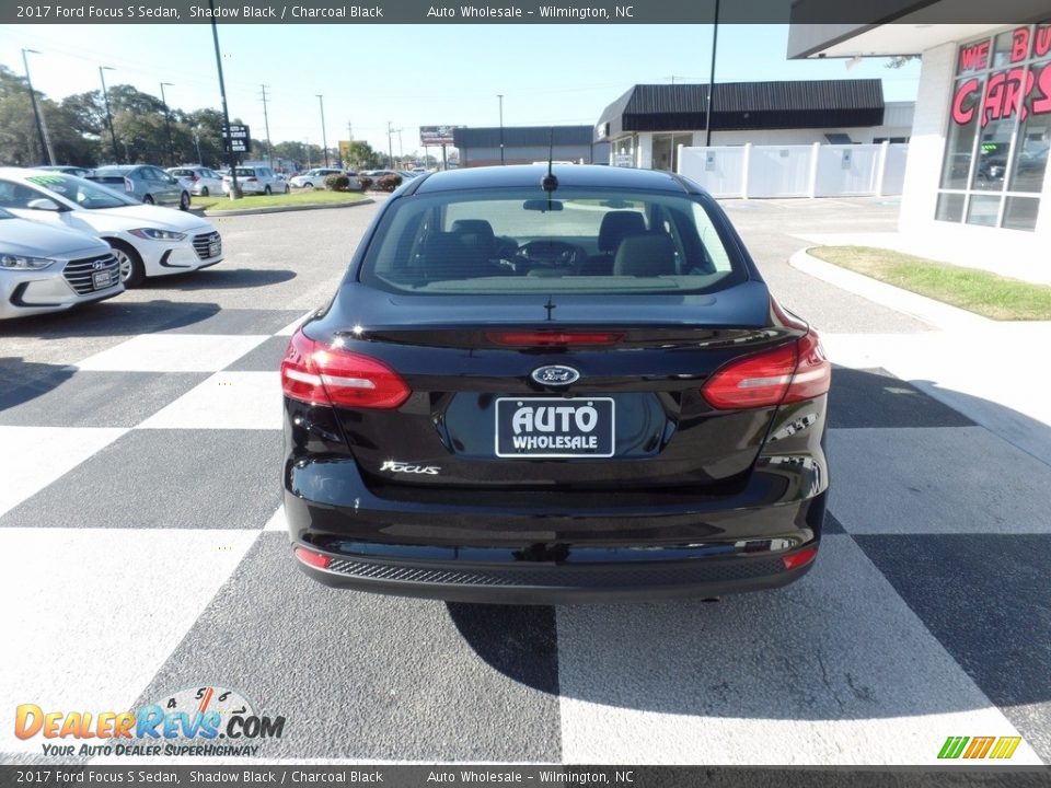 2017 Ford Focus S Sedan Shadow Black / Charcoal Black Photo #4