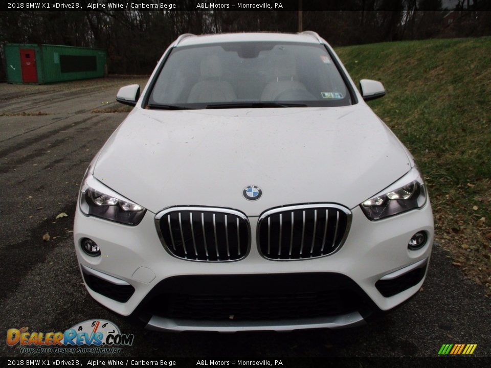 2018 BMW X1 xDrive28i Alpine White / Canberra Beige Photo #7