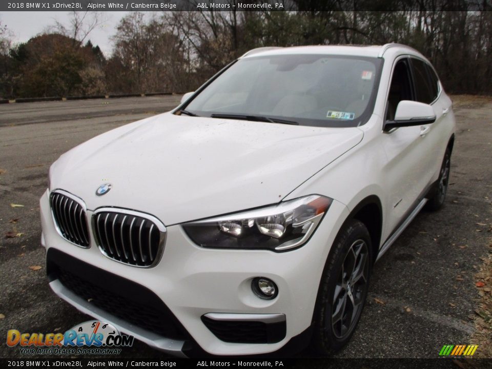 2018 BMW X1 xDrive28i Alpine White / Canberra Beige Photo #8