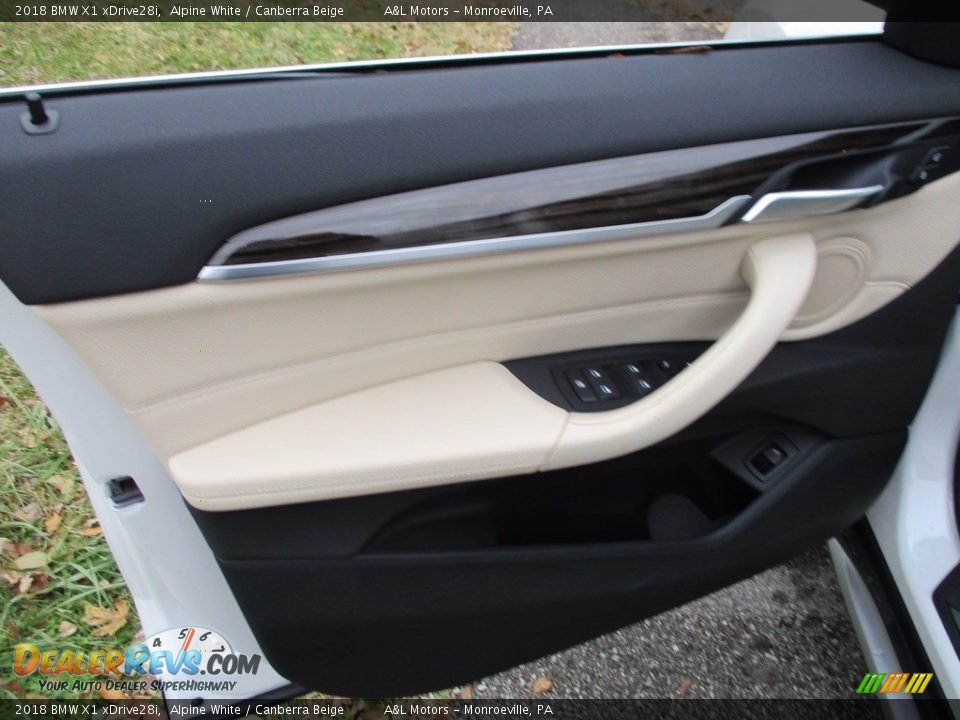 2018 BMW X1 xDrive28i Alpine White / Canberra Beige Photo #9