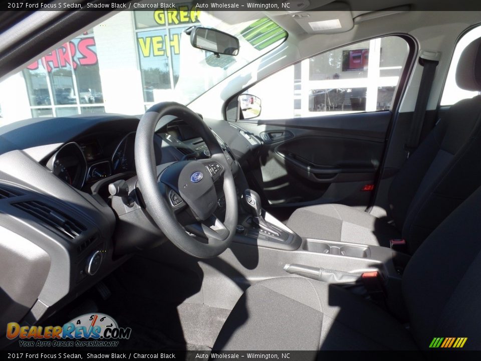 2017 Ford Focus S Sedan Shadow Black / Charcoal Black Photo #11