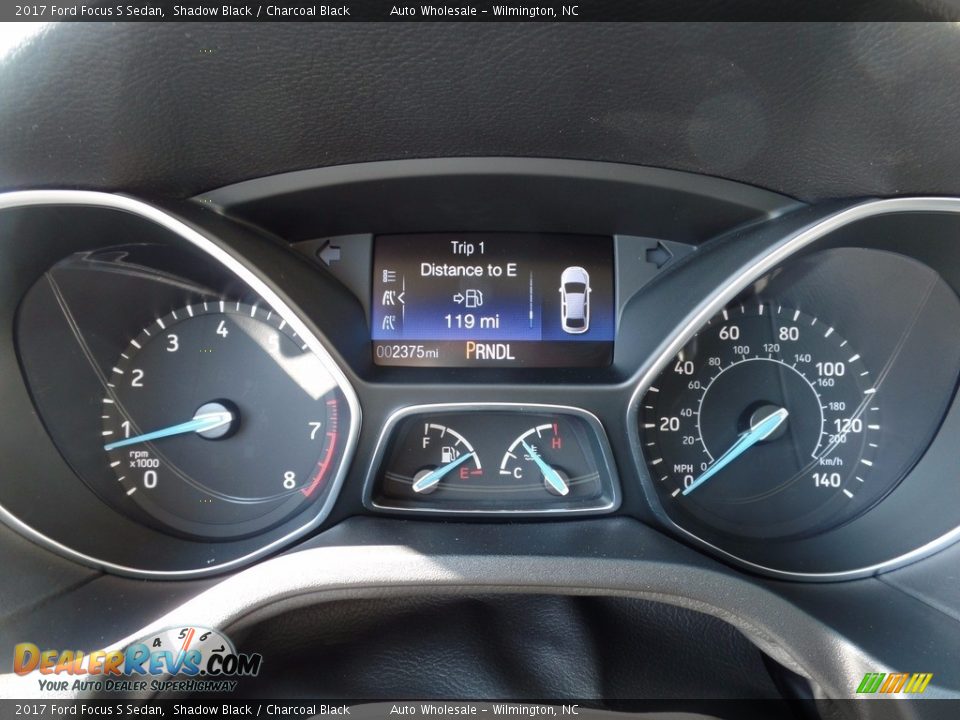 2017 Ford Focus S Sedan Shadow Black / Charcoal Black Photo #16