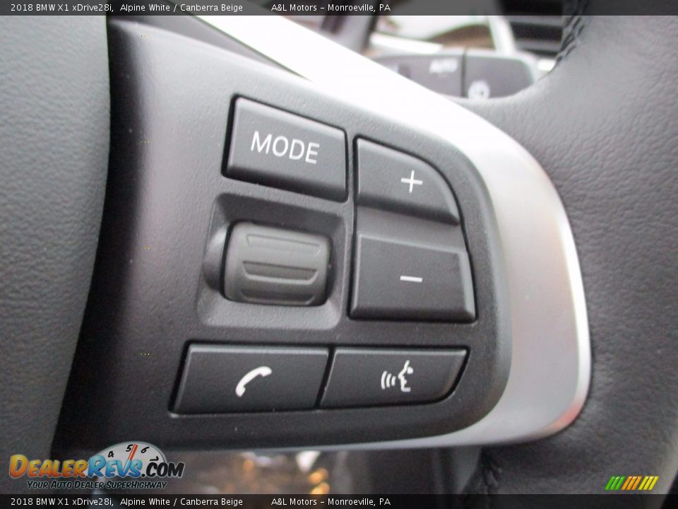 2018 BMW X1 xDrive28i Alpine White / Canberra Beige Photo #18