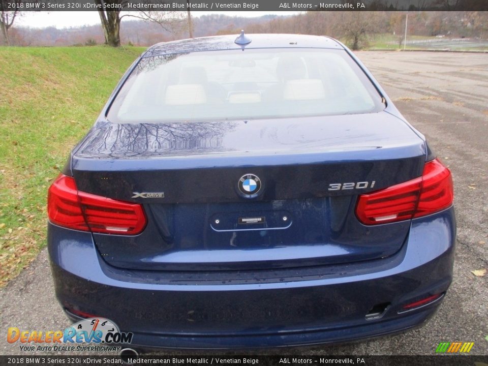 2018 BMW 3 Series 320i xDrive Sedan Mediterranean Blue Metallic / Venetian Beige Photo #4