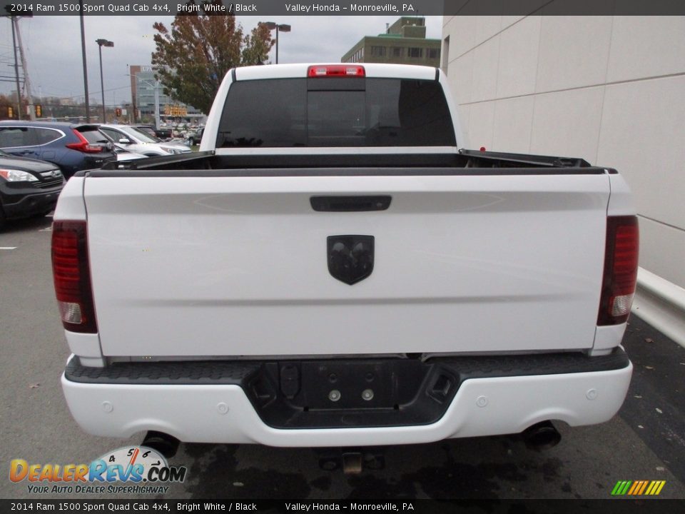 2014 Ram 1500 Sport Quad Cab 4x4 Bright White / Black Photo #4