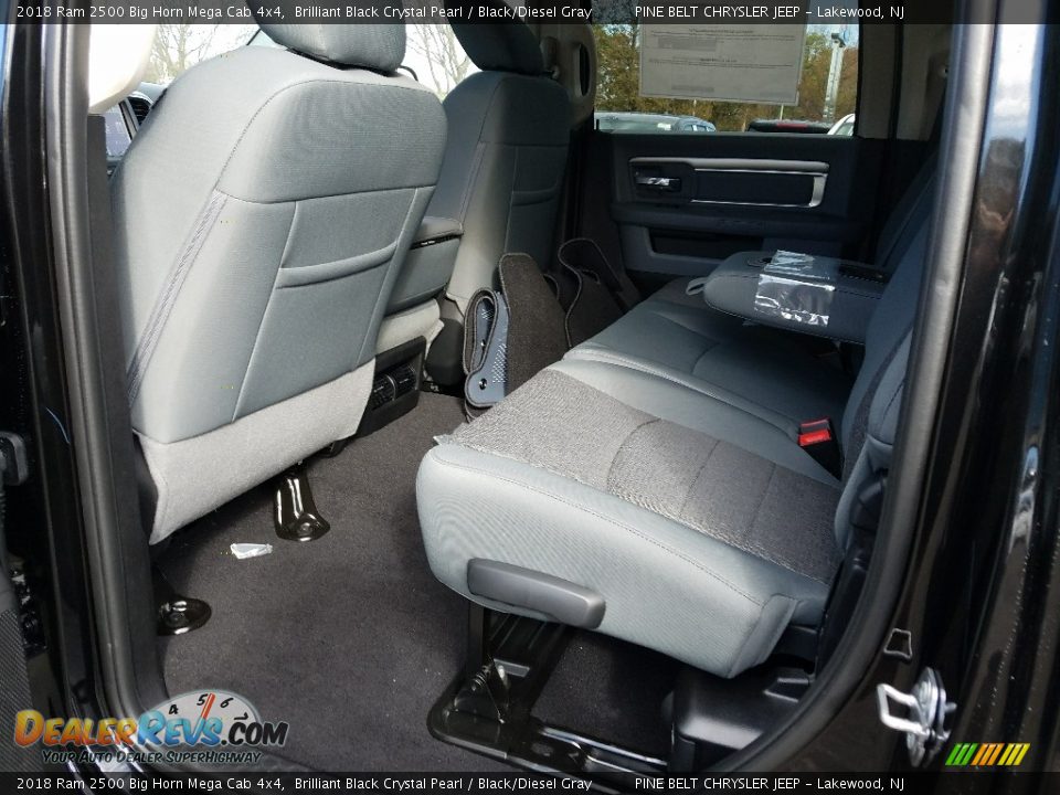 Rear Seat of 2018 Ram 2500 Big Horn Mega Cab 4x4 Photo #9
