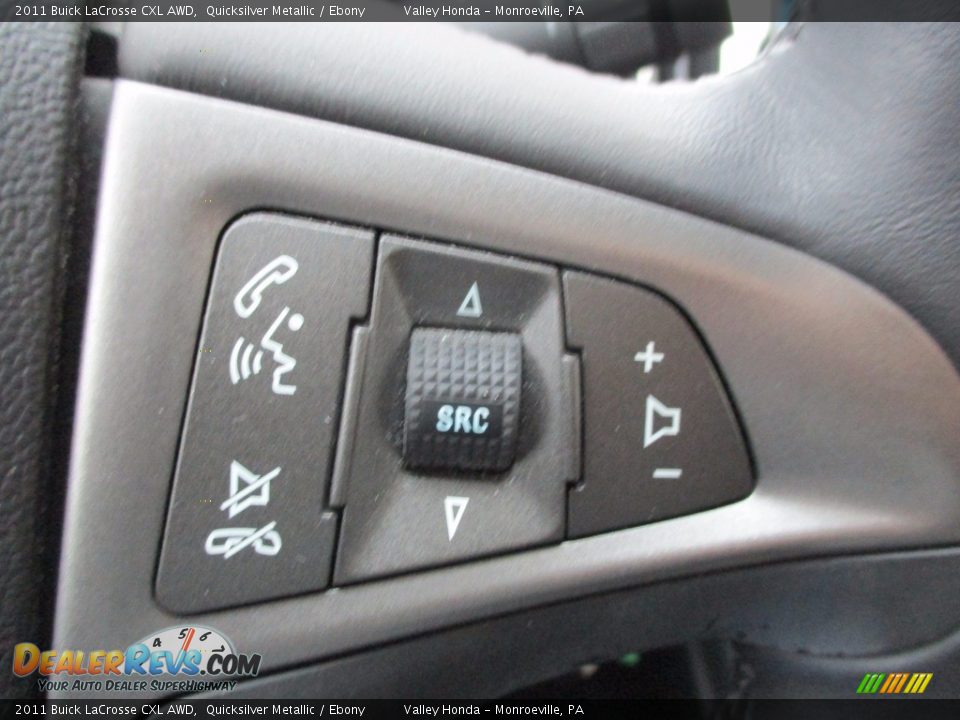 2011 Buick LaCrosse CXL AWD Quicksilver Metallic / Ebony Photo #17