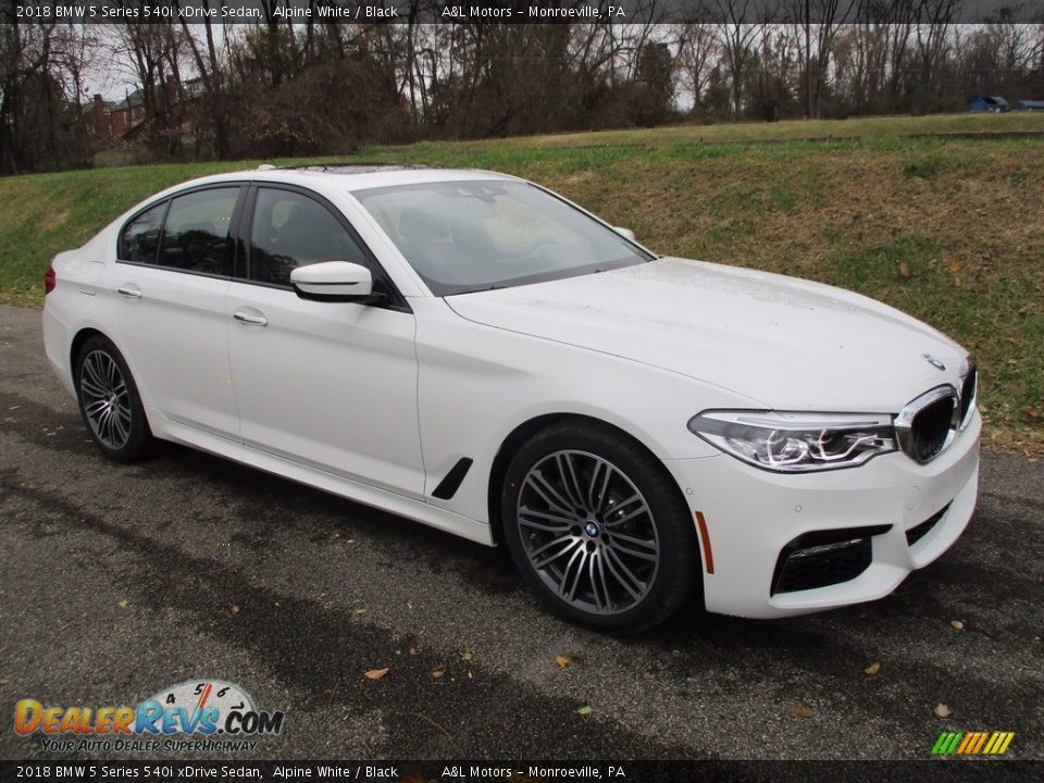 2018 BMW 5 Series 540i xDrive Sedan Alpine White / Black Photo #1