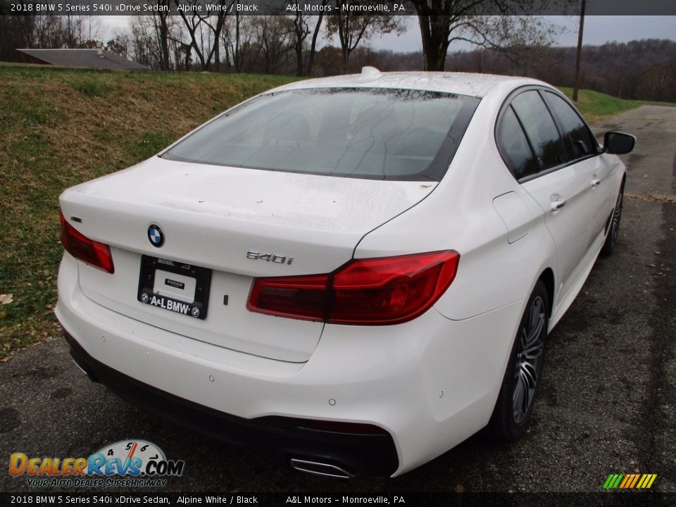 2018 BMW 5 Series 540i xDrive Sedan Alpine White / Black Photo #3