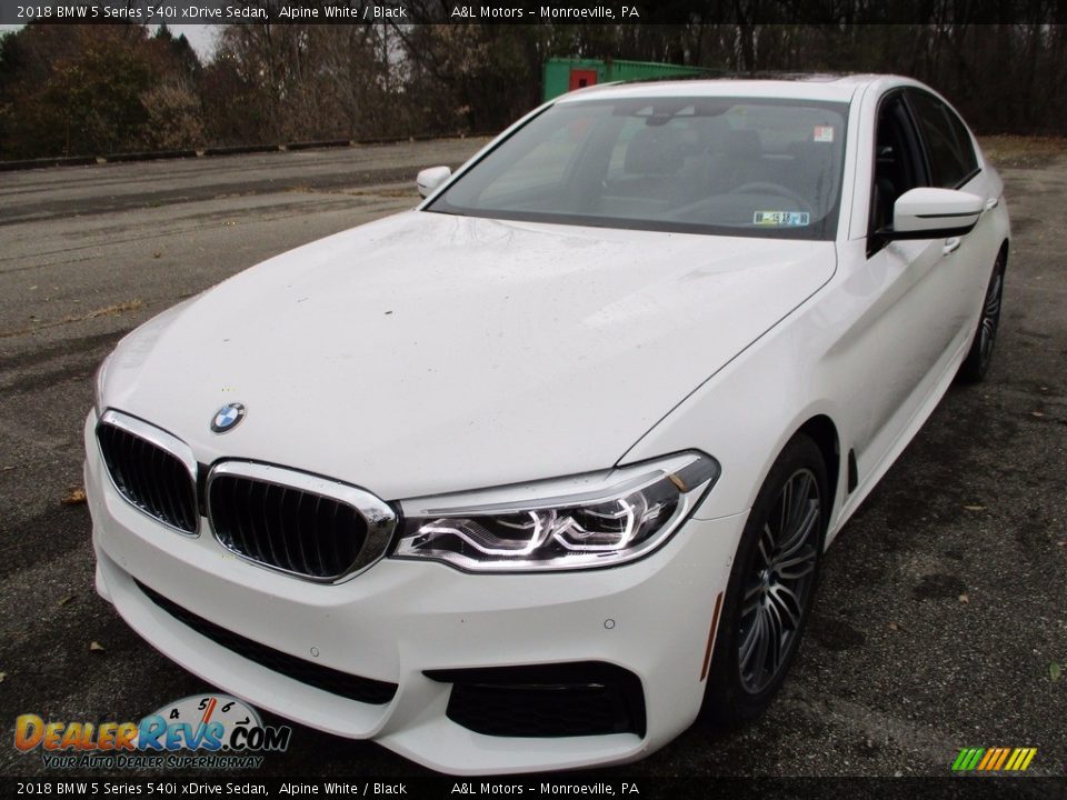 2018 BMW 5 Series 540i xDrive Sedan Alpine White / Black Photo #8