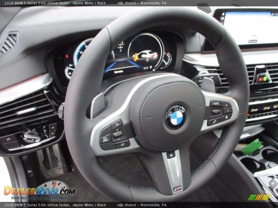 2018 BMW 5 Series 540i xDrive Sedan Alpine White / Black Photo #14