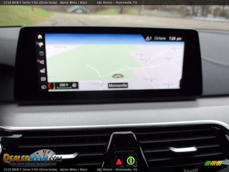 2018 BMW 5 Series 540i xDrive Sedan Alpine White / Black Photo #15