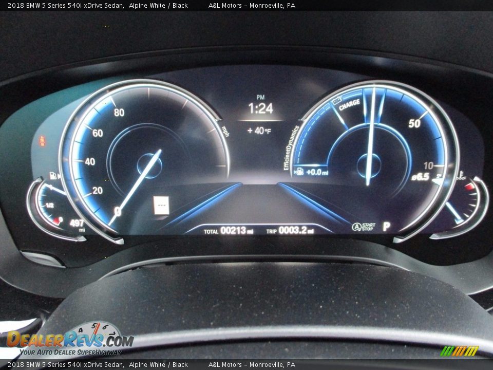 2018 BMW 5 Series 540i xDrive Sedan Alpine White / Black Photo #20