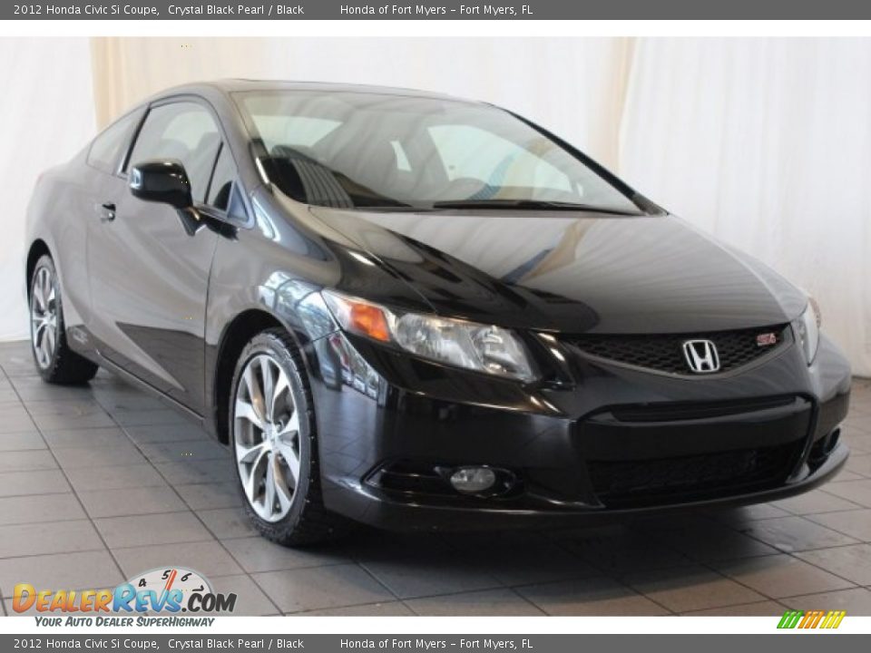 2012 Honda Civic Si Coupe Crystal Black Pearl / Black Photo #2