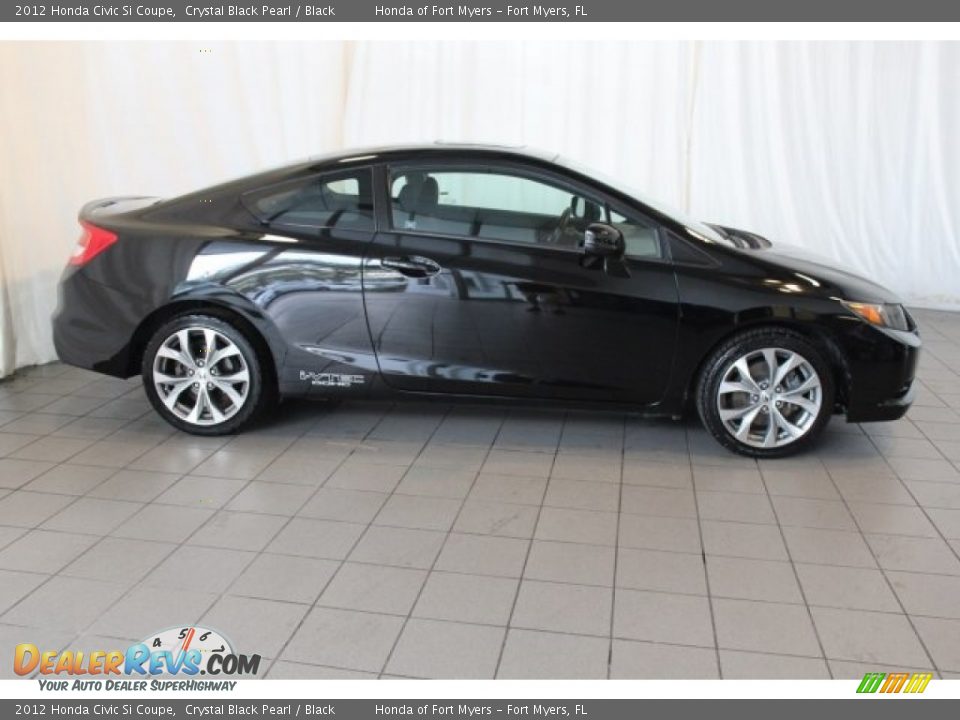 2012 Honda Civic Si Coupe Crystal Black Pearl / Black Photo #3