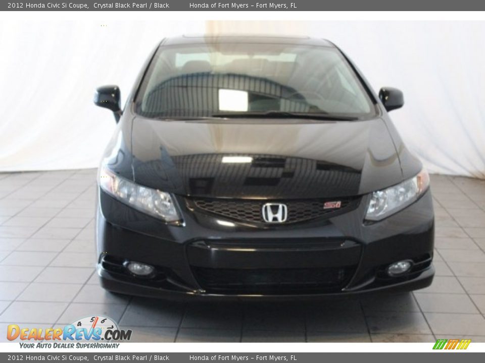 2012 Honda Civic Si Coupe Crystal Black Pearl / Black Photo #4