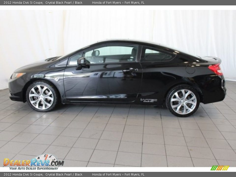 2012 Honda Civic Si Coupe Crystal Black Pearl / Black Photo #5