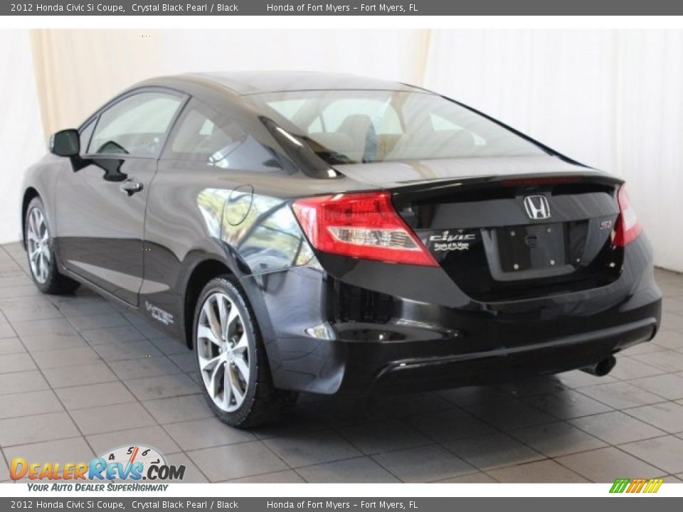 2012 Honda Civic Si Coupe Crystal Black Pearl / Black Photo #6