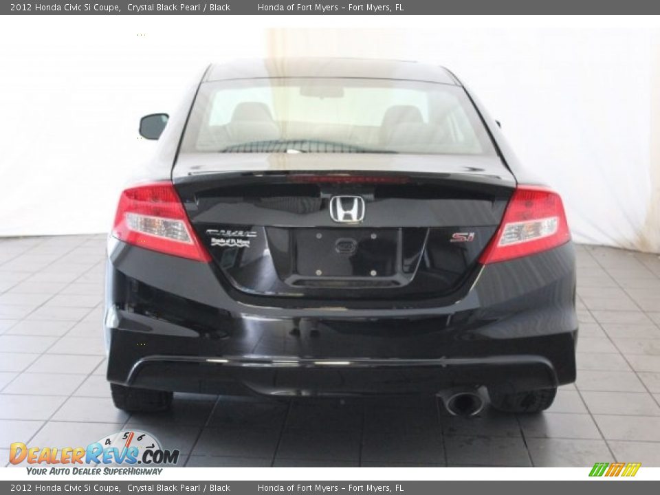 2012 Honda Civic Si Coupe Crystal Black Pearl / Black Photo #7