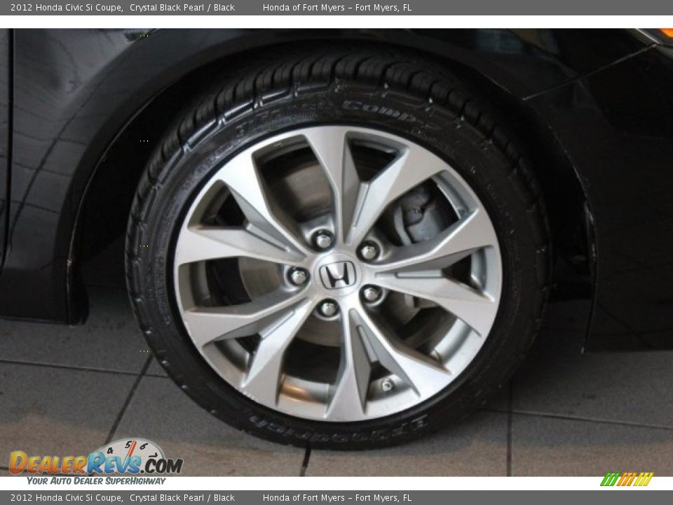 2012 Honda Civic Si Coupe Crystal Black Pearl / Black Photo #8