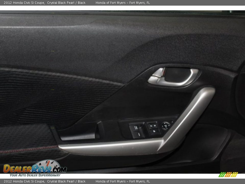 2012 Honda Civic Si Coupe Crystal Black Pearl / Black Photo #9