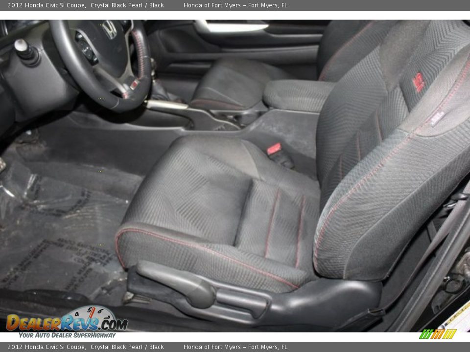 2012 Honda Civic Si Coupe Crystal Black Pearl / Black Photo #11