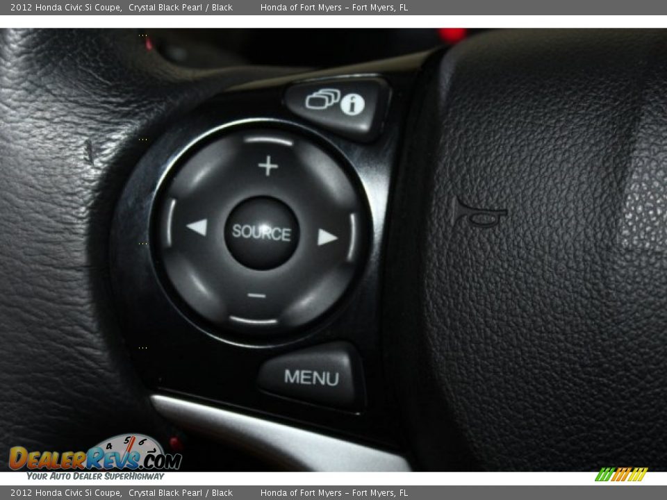 2012 Honda Civic Si Coupe Crystal Black Pearl / Black Photo #13
