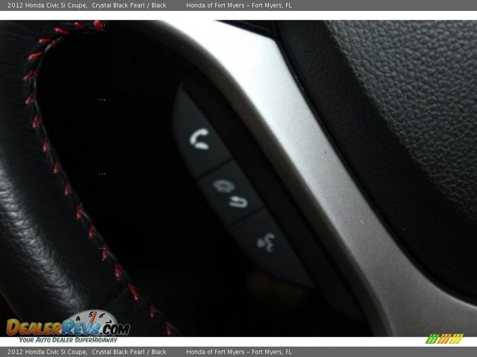 2012 Honda Civic Si Coupe Crystal Black Pearl / Black Photo #15