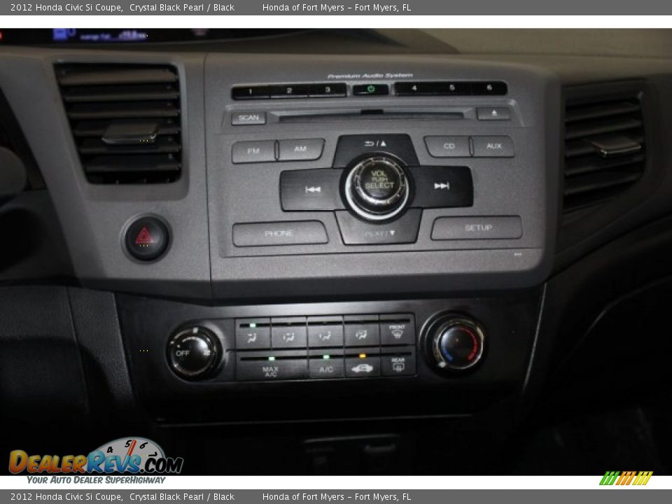 2012 Honda Civic Si Coupe Crystal Black Pearl / Black Photo #17