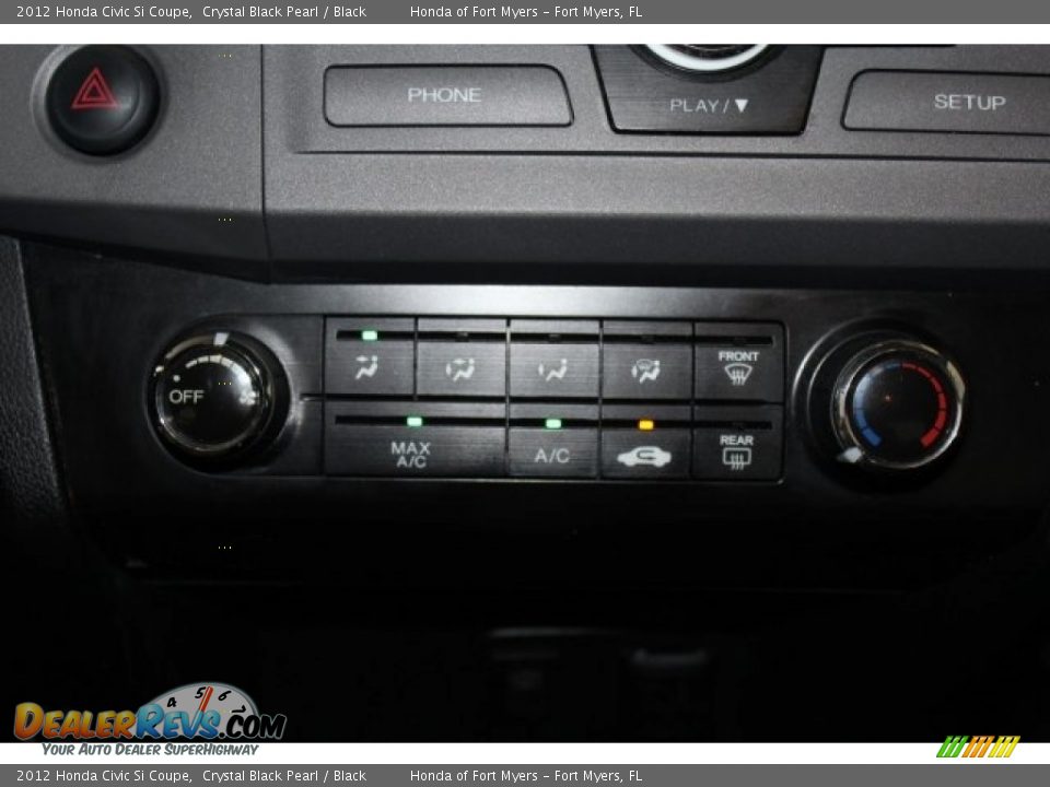 2012 Honda Civic Si Coupe Crystal Black Pearl / Black Photo #19