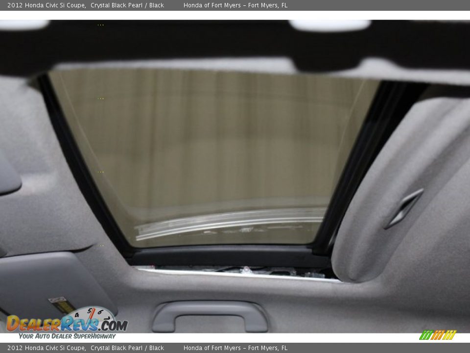 2012 Honda Civic Si Coupe Crystal Black Pearl / Black Photo #21