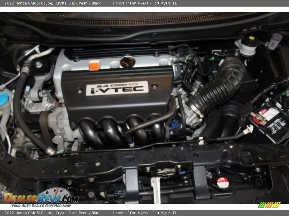 2012 Honda Civic Si Coupe Crystal Black Pearl / Black Photo #26