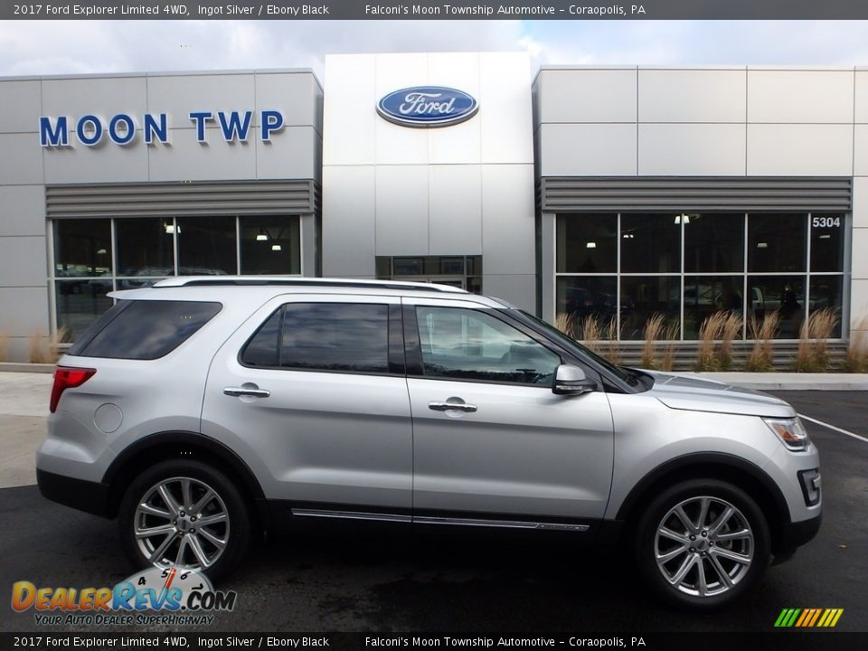 2017 Ford Explorer Limited 4WD Ingot Silver / Ebony Black Photo #1