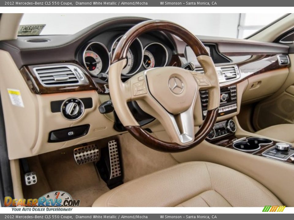 2012 Mercedes-Benz CLS 550 Coupe Diamond White Metallic / Almond/Mocha Photo #21