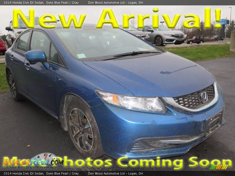 2014 Honda Civic EX Sedan Dyno Blue Pearl / Gray Photo #1