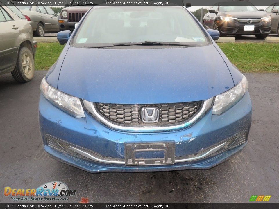 2014 Honda Civic EX Sedan Dyno Blue Pearl / Gray Photo #2
