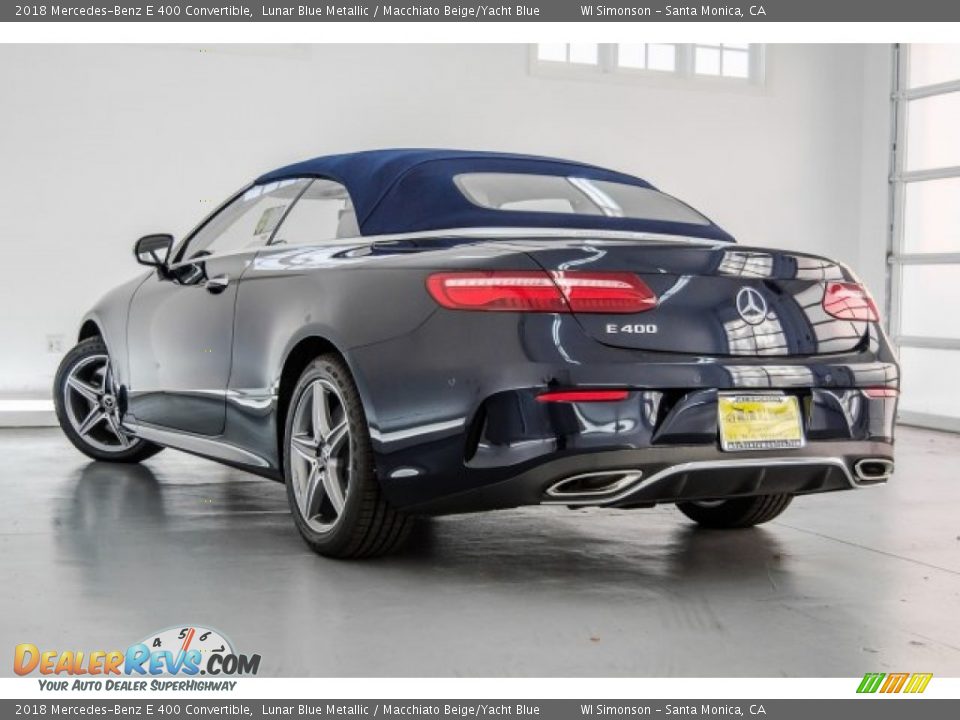 2018 Mercedes-Benz E 400 Convertible Lunar Blue Metallic / Macchiato Beige/Yacht Blue Photo #3