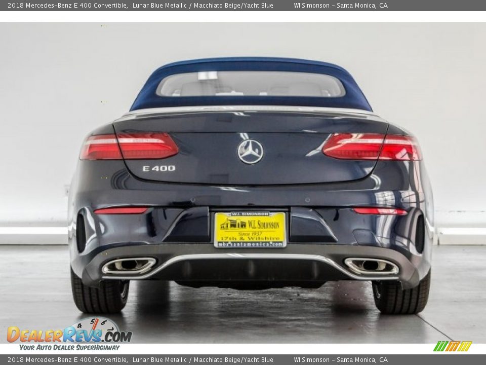 2018 Mercedes-Benz E 400 Convertible Lunar Blue Metallic / Macchiato Beige/Yacht Blue Photo #4