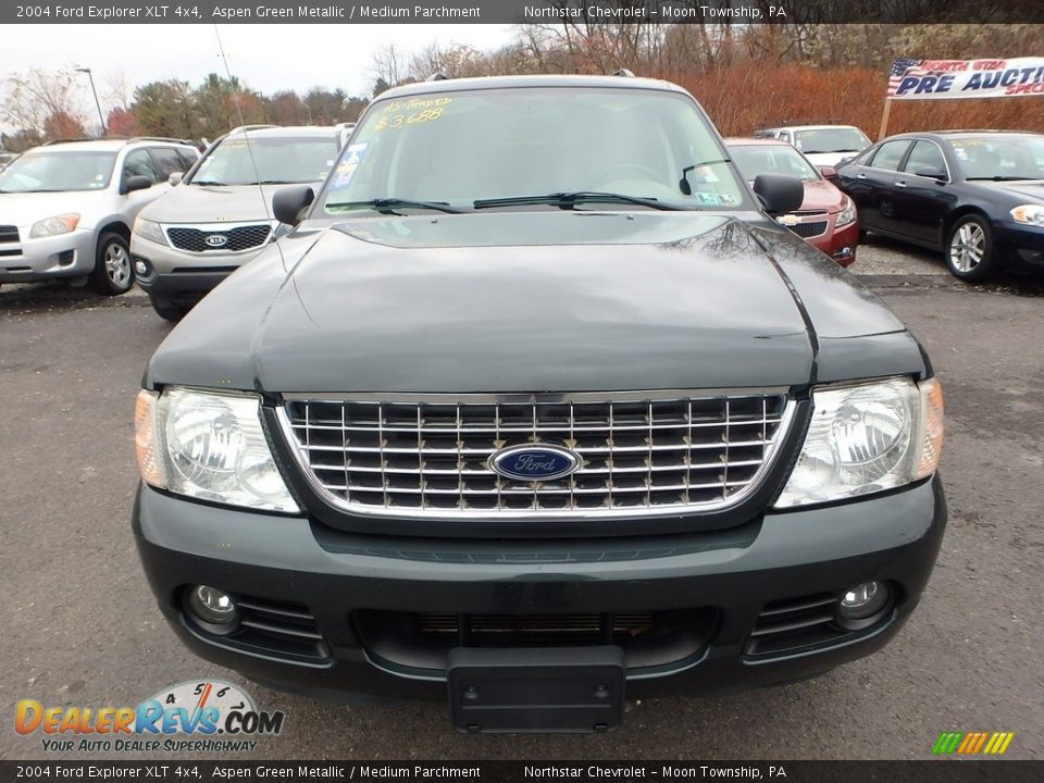 2004 Ford Explorer XLT 4x4 Aspen Green Metallic / Medium Parchment Photo #6