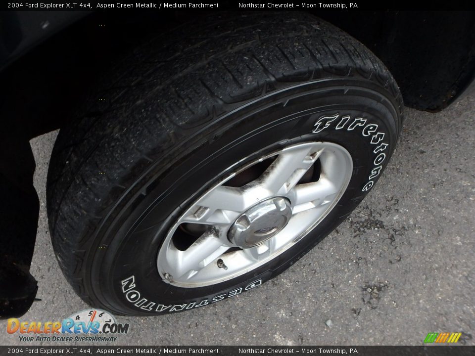 2004 Ford Explorer XLT 4x4 Aspen Green Metallic / Medium Parchment Photo #7