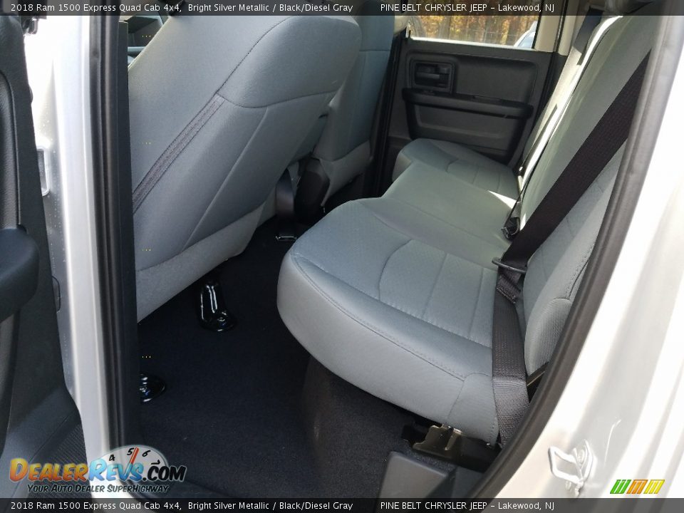 2018 Ram 1500 Express Quad Cab 4x4 Bright Silver Metallic / Black/Diesel Gray Photo #8