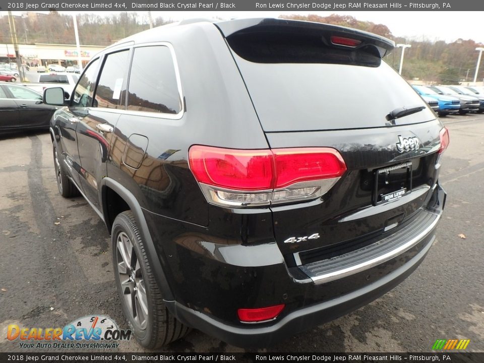2018 Jeep Grand Cherokee Limited 4x4 Diamond Black Crystal Pearl / Black Photo #3